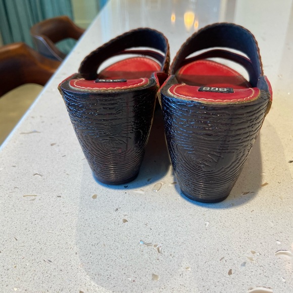 Red ECS Sandals 3 inches high heel size 40 - Picture 8 of 8